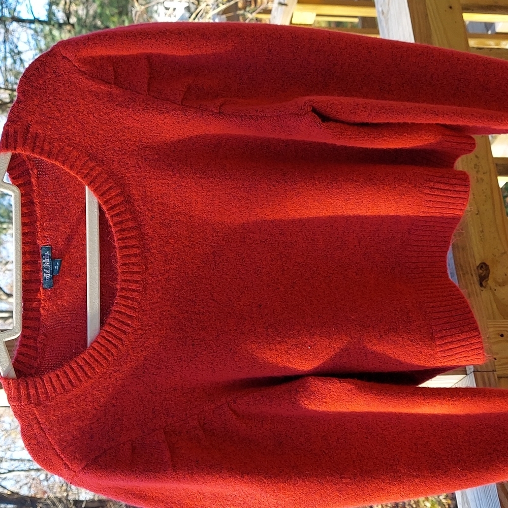 Wild Fable Red Puff L/S Cropped Knit Sweater Sz XL